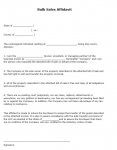 Bulk Sales Affidavit Form