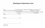 Discharge of Guarantor Form