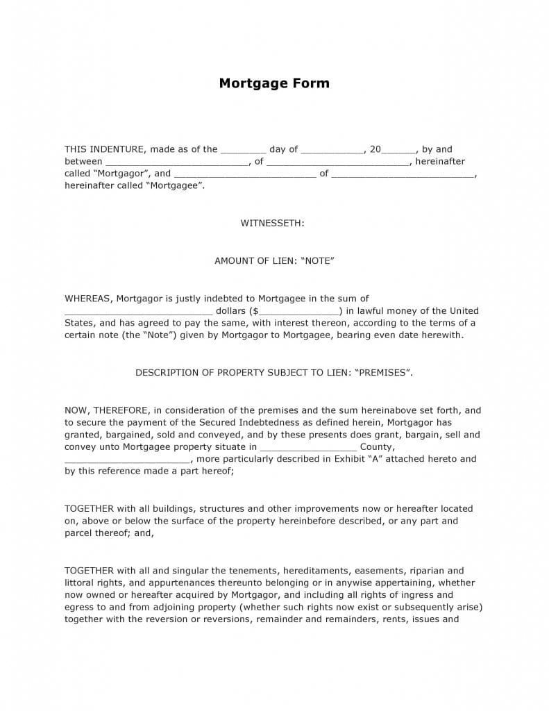 Mortgage Form