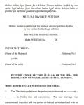 India Mutual Divorce Petition Form