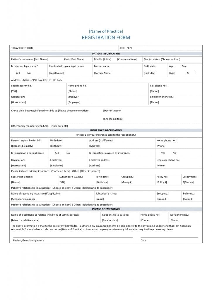 Patient Registration Form