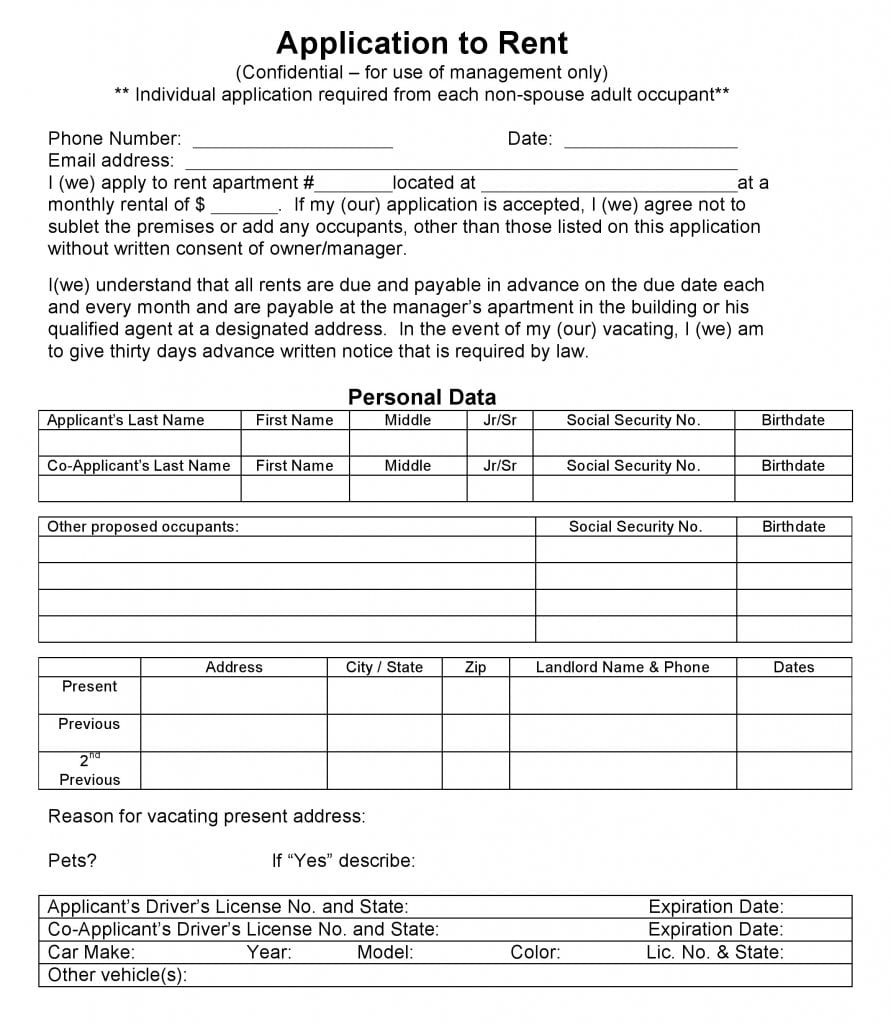 Alaska Rental Application